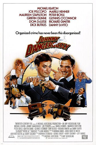 JOHNNY DANGEROUSLY movie poster michael KEATON joe PISCOPO adventure 20x30