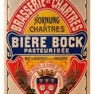 vintage french beer ad poster BIERE BOCK BRASSERIE DE CHARTRES 20x30 new