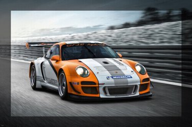 GT3R poster STRIPED SLEEK aerodynamic WORLD FAMOUS racing car 20x30
