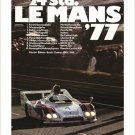 LE MANS - 1977 vintage CAR poster ELEGANT FAST sporty refined 20x30