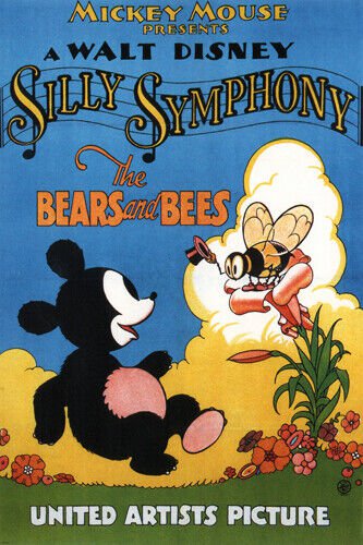 Mickey Mouse The bears and bees - Walt Disney MOVIE POSTER 1932 cartoon 20x30