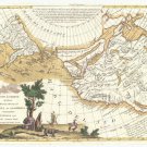 1776 MAP OF CALIFORNIA & WESTERN PARTS OF US POSTER vintage very rare 20x30