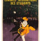 international student congress party VINTAGE AD POSTER BORDEAUX 20x30 DANCE