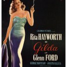 GILDA starring RITA HAYWORTH movie poster CHARLES VIDOR 1946 24X3 HOT RARE