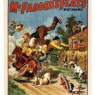 the old reliable MCFADDEN'S FLATS vintage poster COMICAL unique art 20x30