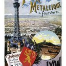 LYON FRANCE vintage TRAVEL POSTER lion crest COLLECTIBLE FESTIVE NEW 20x30