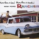 TRADE CATALOG for the 1957 FORD RANCHERO vintage car poster RARE 20x30 hot