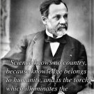 inspirational quote poster LOUIS PASTEUR renowned scientist 20x30 RARE