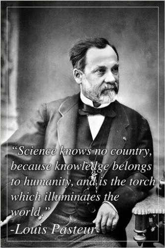 inspirational quote poster LOUIS PASTEUR renowned scientist 20x30 RARE