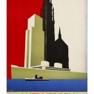 ANTWERPEN-wereldhaven-kunststad VINTAGE travel poster SHIP 20x30 new RARE