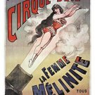 la femme melinite CIRQUE D'ETE vintage CIRCUS POSTER acrobat costume 20x30