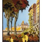 fontainebleau france VINTAGE TRAVEL POSTER lovely scenic outstanding 20x30
