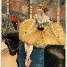A NIGHT AT THE CIRCUS vintage poster NELLIE MCHENRY ballerina horse 20x30