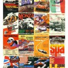 vintage RACE CAR MAG COVERS poster SPORTY COLORFUL STYLISH famed rare 20x30