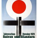 vintage travel poster REISEN WANDERN GRAMMER german '28 PRIZED classic 20x30