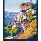 ROCAMADOUR vintage FRENCH travel poster BEAUTIFUL PICTURESQUE 20x30 prized