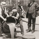 NEW YORK CITY POLICE pouring liquor into the sewer PHOTO POSTER 1920 rare NEW YORK CITY POLICE pouring liquor into the sewer PHOTO POSTER 1920 rare