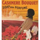 COLGATE & CO'S CASHMERE BOUQUET vintage ad poster FLOWERS SCENT 20x30 new