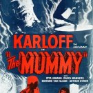 THE MUMMY vintage film poster BORIS KARLOFF eerie CULT MOVIE STAR 20x30