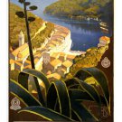 LA RIVIERA ITALIENNE travel poster 1920 20x30 italian coast collectible - QY1 LA RIVIERA ITALIENNE travel poster 1920 20x30 italian coast collectible - QY1