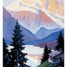 LA SAVOIE FRANCE VINTAGE TRAVEL POSTER mountains streams trees LOVELY 20x30
