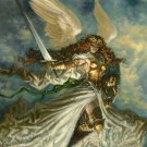 ANGEL warrior FANTASY painting POSTER WINGS guilded BUST 20x30 shield SWORD ANGEL warrior FANTASY painting POSTER WINGS guilded BUST 20x30 shield SWORD