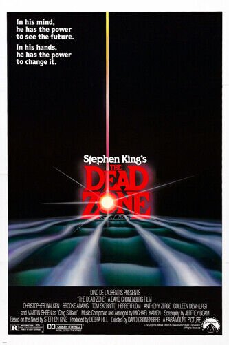 stephen king's THE DEAD ZONE movie poster CHRISTOPHER WALKEN horror 20x30