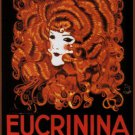 EUCRININA hair lotion vintage ad poster ACHILLE MAUZAN italy 1921 20x30 hot