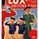 LUX KNITTING BOOK hat scarf gloves cover VINTAGE AD POSTER 1910 20x30 rare!