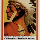 CALIFORNIA & SOUTHERN ARIZONA vintage ad poster H VILLA US 1930 20x30 rare