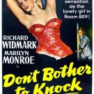 MARILYN MONROE movie poster DON'T BOTHER TO KNOCK sultry flirty 20x30