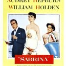 SABRINA movie poster 1954 HEPBURN & BOGART romantic comedy 20x30 OSCAR award