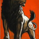 STAND FIRM art poster LION artist TOM PURVIS tail mane STRONG renowned 20x30