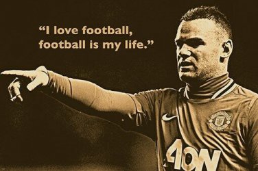 photo quote poster WAYNE ROONEY SOCCER STAR sports collector's 20x30 NEW