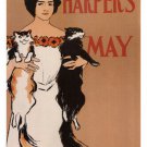 HARPER'S MAY vintage poster EDWARD PENFIELD UK 1897 20x30 educational PRIZED