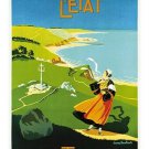 L'ETE...L'ETAT FRENCH tourism poster BRETAGNE coastline COLLECTORS 20x30 new