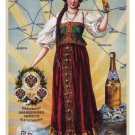 Kalinkinskoe BEER and MEAD brewing VINTAGE AD POSTER russia 1903 20x30 rare