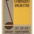 ILLINOIS SYMPHONY ORCHESTRA 1937 vintage poster 20x30 BASS CLEF classic