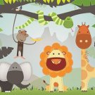 kid friendly art poster FUNNY JUNGLE ANIMALS adorable one-of-a-kind 20x30 kid friendly art poster FUNNY JUNGLE ANIMALS adorable one-of-a-kind 20x30