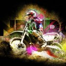 ENDURO MOTORCYCLE RACING poster colorful sporty IN MOTION bright new 20x30