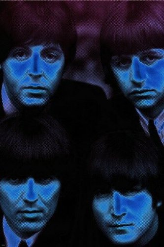 BEATLES ABSTRACT art poster LENNON MCCARTNEY HARRISON STARR famed band 20x30