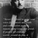 "never be afraid..." WILLIAM FAULKNER novelist INSPIRING QUOTE POSTER 20x30