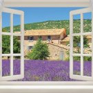 WINDOW INTO PROVENCE FRANCE scenic lavender fields house COLLECTORS 20x30