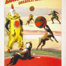 BARNUM & BAILEY The Marvelous Football Dogs VINTAGE CIRCUS POSTER 20x30 Rare