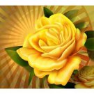 YELLOW painted ROSE illustration POSTER 20x30 illuminated FINE quality HOT