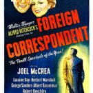 VINTAGE MOVIE POSTER alfred hitchcock's foreign correspondent 20x30 SPIES
