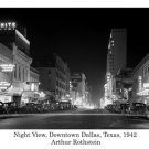 1942 Night View DOWNTOWN DALLAS TEXAS Vintage Poster 20x30 Arthur Rothstein