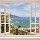WINDOW POSTER into FRENCH RIVIERA outstanding coastal view COLLECTORS 20x30