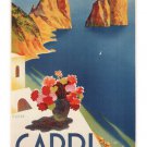 Capri VINTAGE TRAVEL POSTER Mario Puppo ITALY 1952 20x30 RARE prized