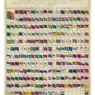 a view of the flags 1794 vintage poster 20x30 WORLD FLAG SYMBOLS rare new